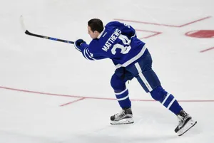 Auston Matthews Red Lines Wallpaper