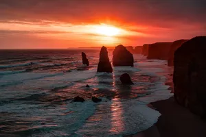 Australia Twelve Apostles At Sunset Wallpaper