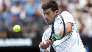 Australian Open Novak In White Lacoste Wallpaper