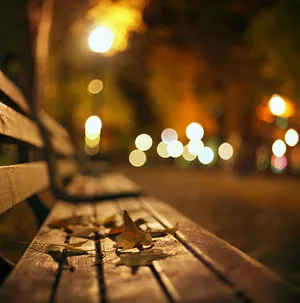 Autumn Street Light Wallpaper