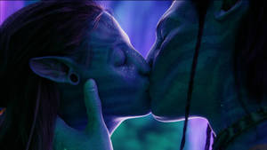 Avatar Jake And Neytiri Kiss Wallpaper