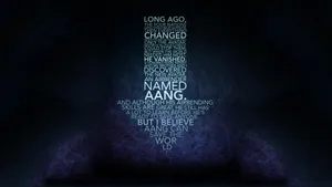 Avatar The Last Airbender Calligram Of Aang's Arrow Wallpaper