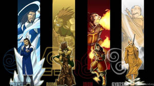Avatar The Last Airbender Four Elements Masters Wallpaper