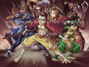 Avatar The Last Airbender Main Characters Wallpaper