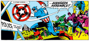 Avengers Assemble Comic Scene Wallpaper