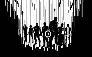 Avengers Black And White Wallpaper