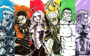 Avengers Infinity War Superhero Collage Wallpaper