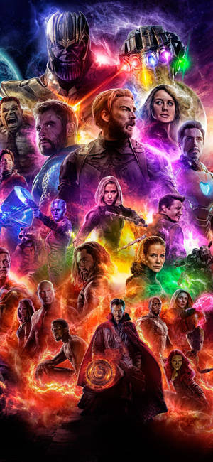 Avengers Iphone X Fiery Art Wallpaper