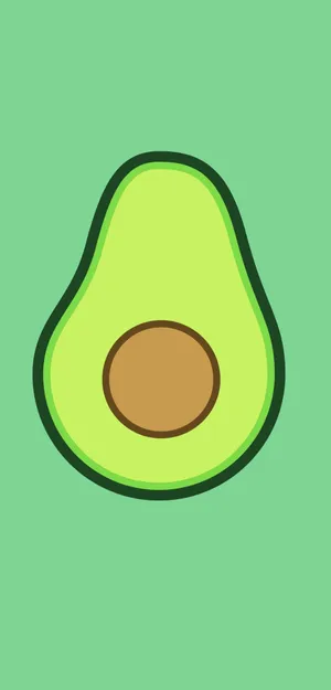 Avocado Icon On A Green Background Wallpaper