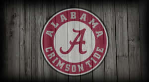 Awesome Alabama Football Team Logo Graphic Art Wallpaper