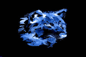 Awesome Blue 4k Wolf Art Wallpaper