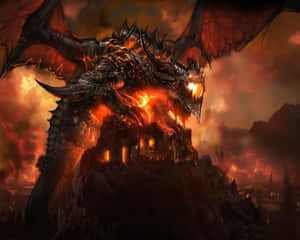 Awesome Cool Dragon Fiery Art Wallpaper