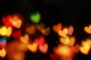 Awesome Heart Bokeh Wallpaper