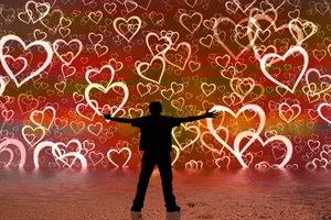 Awesome Heart Silhouette Wallpaper