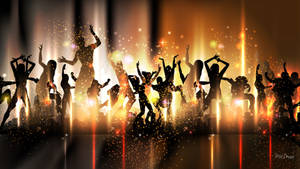Awesome Party-goers Dancing Wallpaper