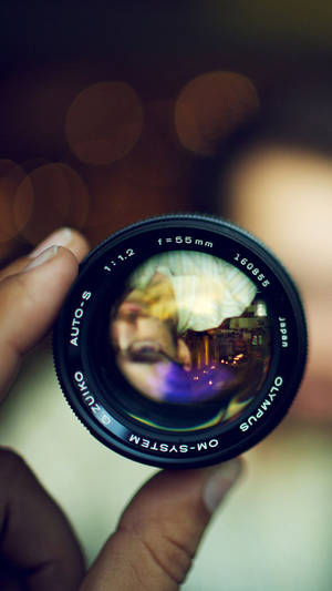 Awesome Portrait In Lens Wallpaper