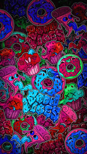 Awesome Trippy Good Vibe Graffiti Wallpaper
