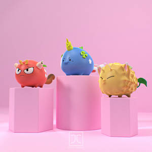 Axie Infinity Characters Figurine Wallpaper