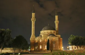 Azerbaijan Mosque At Night Wallpaper
