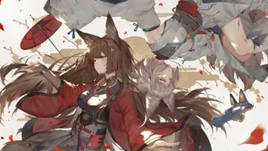 Azur Lane Amagi And Kaga Upside Down Wallpaper
