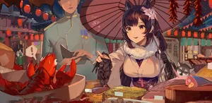Azur Lane Atago Lobster Wallpaper