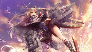 Azur Lane Cleveland With Guns Wallpaper