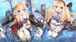 Azur Lane Warspite And Queen Elizabeth Tea Party Wallpaper