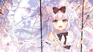 Azur Lane Yukikaze On Swing Wallpaper