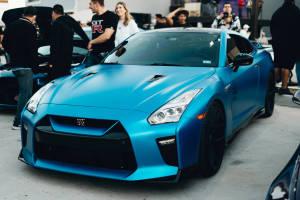 Azure Blue Gtr Car Wallpaper