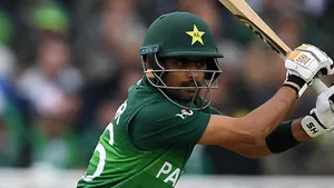 Babar Azam Intense Focus Wallpaper