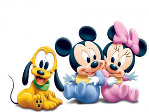Babies Minnie And Mickey Mouse Wallpaper
