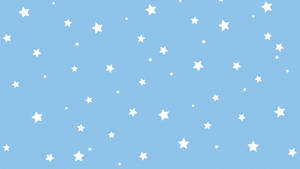 Baby Blue Sky With White Stars Wallpaper