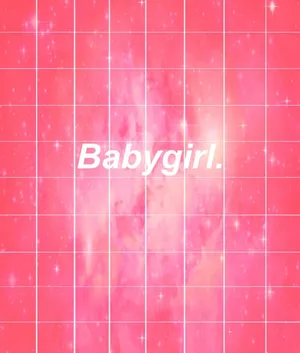 Baby Girl Aesthetic Pink Sparkling Grid Wallpaper