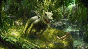 Baby Green Dragon Art Wallpaper