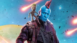 Baby Groot And Yondu Wallpaper