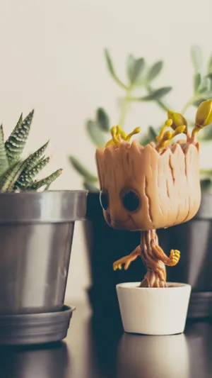 Baby Groot Toy Figure Wallpaper