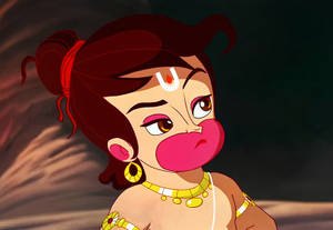 Baby Hanuman Not Amused Wallpaper