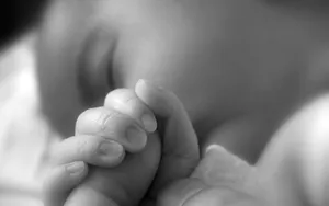 Baby In Black And White Wallpaper