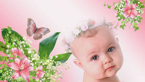 Baby In Pink Poster Wallpaper