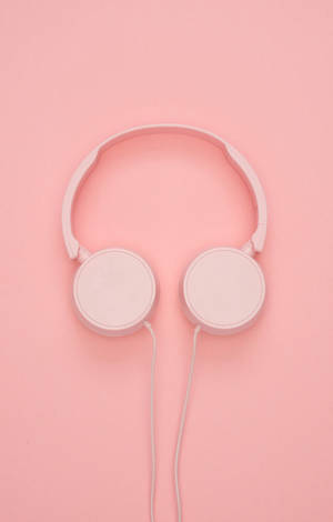 Baby Pink Headphones Wallpaper