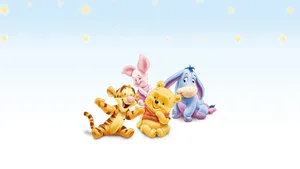 Baby Winnie The Pooh Friends Stars Wallpaper