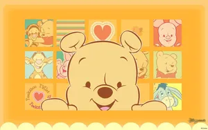Baby Winnie The Pooh Plays Peekaboo Wallpaper