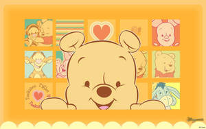 Baby Winnie The Pooh Plays Peekaboo Wallpaper