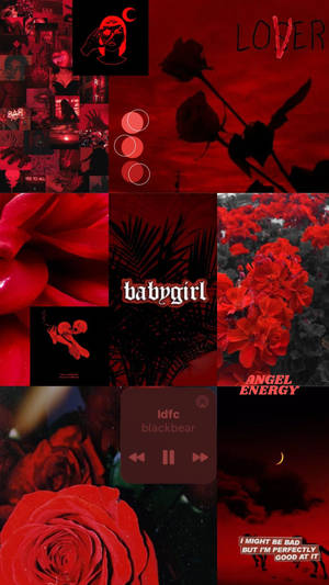 Babygirl Red Aesthetic Iphone Wallpaper