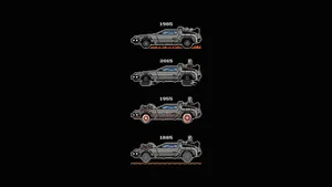 Back To The Future_ De Lorean_ Evolution Wallpaper