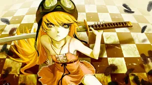 Badass Anime Shinobu Oshino Wallpaper