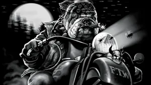 Badass English Bulldog Wallpaper