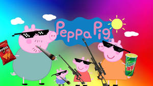 Badass Peppa Pig Fan Art Wallpaper