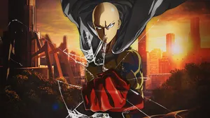 Badass Saitama One Punch Man Wallpaper