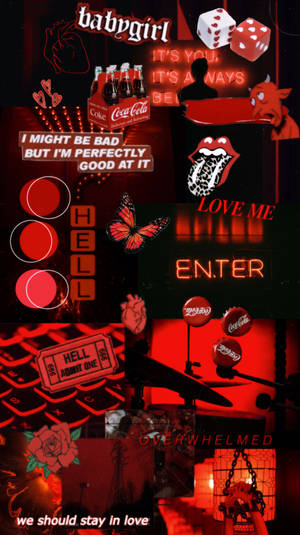 Baddie Aesthetic Compilation Red Theme Wallpaper
